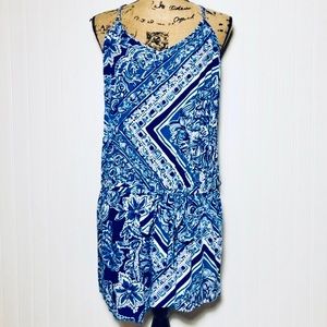Lilly Pulitzer Blue Romper with tie Size Large